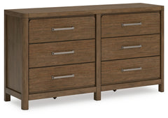 Cabalynn Light Brown King Upholstered Bedroom Set with Dresser and 2 Nightstands - Ornate Home