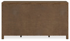 Cabalynn Light Brown King Upholstered Bedroom Set with Dresser and 2 Nightstands - Ornate Home
