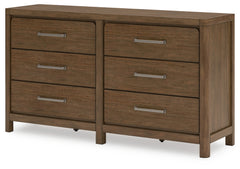 Cabalynn Light Brown King Upholstered Bedroom Set with Dresser and 2 Nightstands - Ornate Home