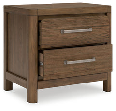 Cabalynn Light Brown King Upholstered Bedroom Set with Dresser and 2 Nightstands - Ornate Home