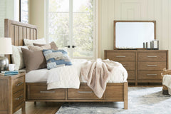 Cabalynn Light Brown Queen Panel Bed w/ 4 Storage Drawers - Ornate Home