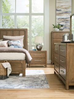 Cabalynn Light Brown Queen Panel Bed w/ 4 Storage Drawers - Ornate Home