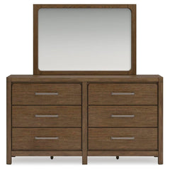 Cabalynn Light Brown Queen Panel Storage Bed, Dresser, Mirror and 2 Nightstands - Ornate Home