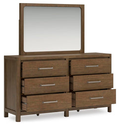 Cabalynn Light Brown Queen Panel Storage Bed, Dresser, Mirror and 2 Nightstands - Ornate Home