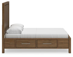 Cabalynn Light Brown Queen Panel Storage Bed, Dresser, Mirror and 2 Nightstands - Ornate Home
