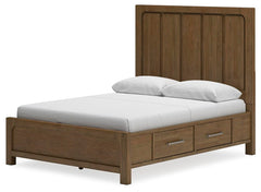 Cabalynn Light Brown Queen Panel Storage Bed, Dresser, Mirror and 2 Nightstands - Ornate Home