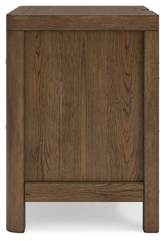 Cabalynn Light Brown Queen Panel Storage Bed, Dresser, Mirror and 2 Nightstands - Ornate Home