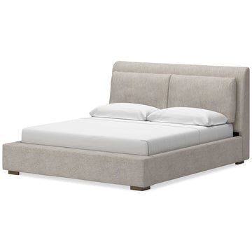 Cabalynn Oatmeal King Upholstered Bed - Ornate Home