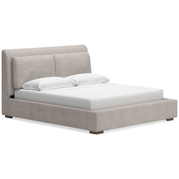 Cabalynn Oatmeal King Upholstered Bed - Ornate Home