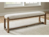 Cabalynn Oatmeal & Light Brown 63" Dining Bench - Ornate Home