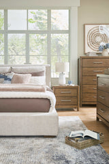 Cabalynn Oatmeal Queen Upholstered Bed (Online Special Price) - Ornate Home