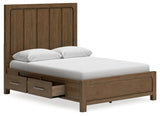 Cabalynn Queen Panel Bedroom Set with Storage, Dresser and Mirror (Online Special Price) - Ornate Home
