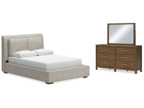 Cabalynn Queen Upholstered Bedroom Set with Dresser and Mirror (Online Special Price) - Ornate Home