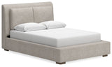 Cabalynn Queen Upholstered Bedroom Set with Dresser and Mirror (Online Special Price) - Ornate Home
