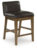 Cabalynn Two-tone Brown Upholstered Barstool (Set of 2) (Online Special Price) - Ornate Home