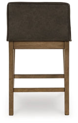 Cabalynn Two-tone Brown Upholstered Barstool (Set of 2) (Online Special Price) - Ornate Home