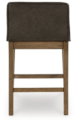 Cabalynn Two-tone Brown Upholstered Barstool (Set of 2) (Online Special Price) - Ornate Home
