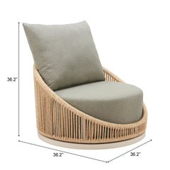 Cabana Multicolor Outdoor Swivel Chair - Ornate Home