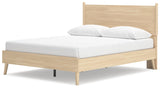 Cabinella Tan Queen Platform Panel Bed (Online Special Price) - Ornate Home