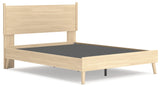Cabinella Tan Queen Platform Panel Bed (Online Special Price) - Ornate Home