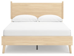 Cabinella Tan Queen Platform Panel Bed - Ornate Home