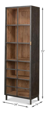 Cabinet of Curiosities Grey A Gem Of A Handle Display Cabinet Left - Ornate Home