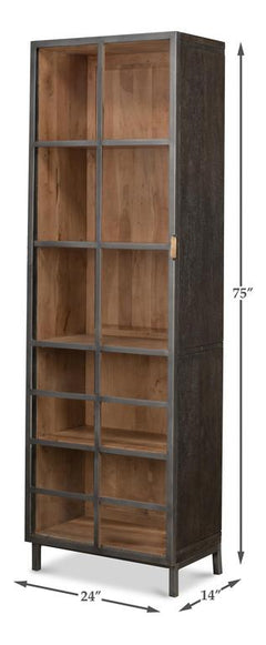 Cabinet of Curiosities Grey A Gem Of A Handle Display Cabinet Left - Ornate Home