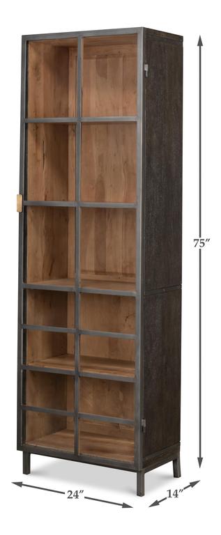 Cabinet of Curiosities Grey A Gem Of A Handle Display Cabinet Right - Ornate Home