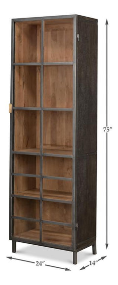 Cabinet of Curiosities Grey A Gem Of A Handle Display Cabinet Right - Ornate Home