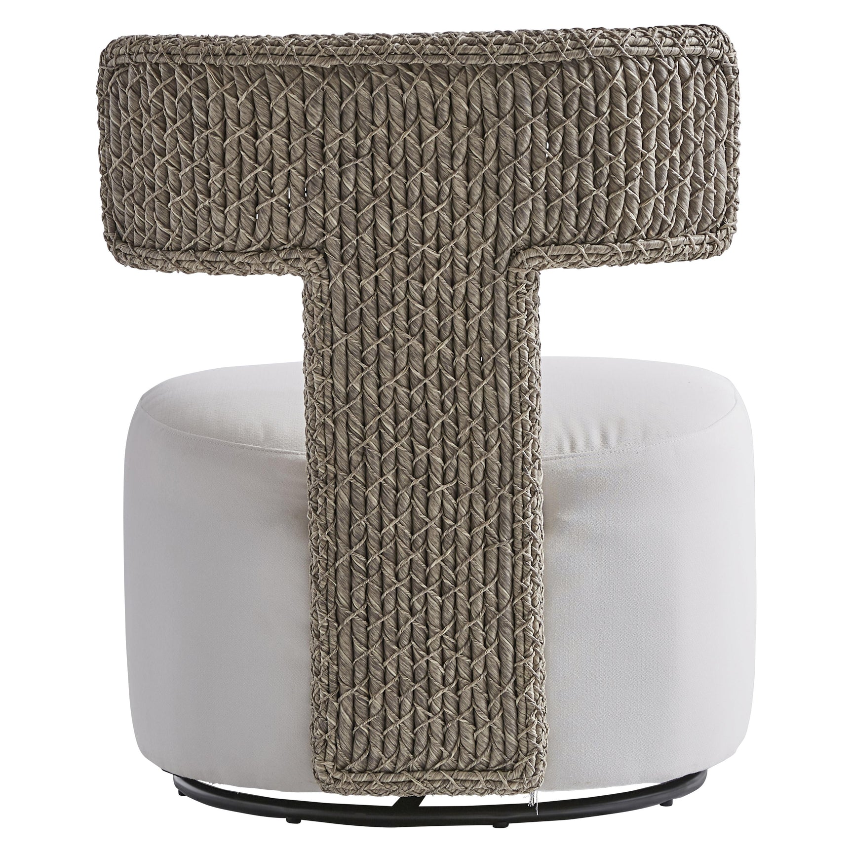 Cabo Egret Grey/White/Cream Outdoor Swivel Chair - Ornate Home