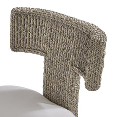 Cabo Egret Grey/White/Cream Outdoor Swivel Chair - Ornate Home