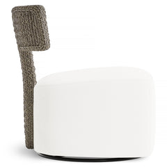 Cabo Gray Outdoor Swivel Chair - Ornate Home