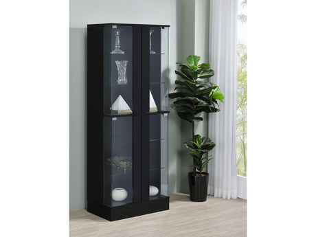 Cabra Black High Gloss Curio Cabinet - Ornate Home