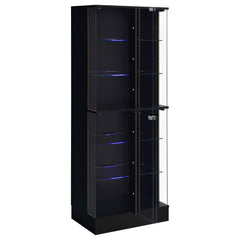 Cabra Black High Gloss Curio Cabinet - Ornate Home