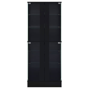 Cabra Black High Gloss Curio Cabinet - Ornate Home