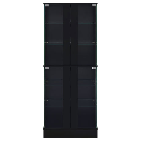 Cabra Black High Gloss Curio Cabinet - Ornate Home