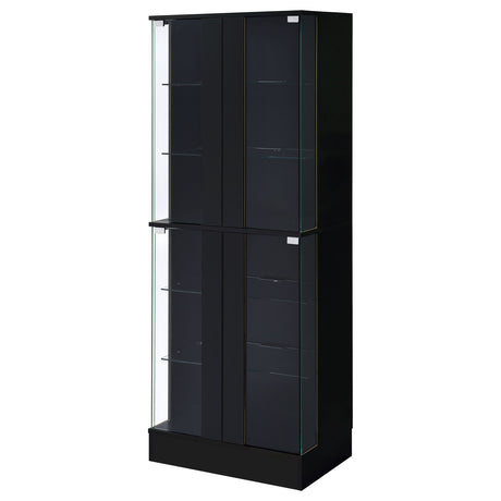 Cabra Black High Gloss Curio Cabinet - Ornate Home