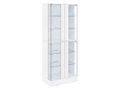 Cabra White High Gloss Curio Cabinet - Ornate Home