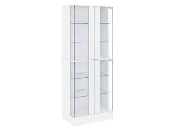 Cabra White High Gloss Curio Cabinet - Ornate Home