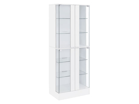 Cabra White High Gloss Curio Cabinet - Ornate Home
