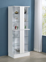Cabra White High Gloss Curio Cabinet - Ornate Home
