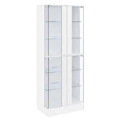 Cabra White High Gloss Curio Cabinet - Ornate Home
