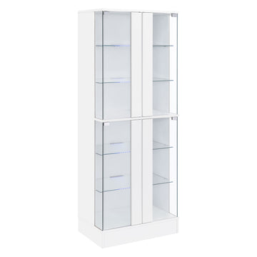 Cabra White High Gloss Curio Cabinet - Ornate Home