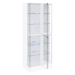 Cabra White High Gloss Curio Cabinet - Ornate Home