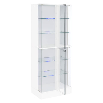 Cabra White High Gloss Curio Cabinet - Ornate Home