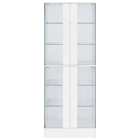 Cabra White High Gloss Curio Cabinet - Ornate Home