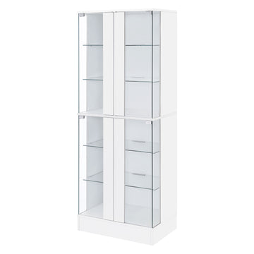 Cabra White High Gloss Curio Cabinet - Ornate Home