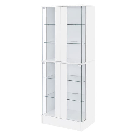 Cabra White High Gloss Curio Cabinet - Ornate Home
