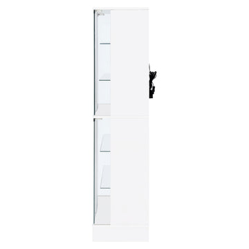 Cabra White High Gloss Curio Cabinet - Ornate Home