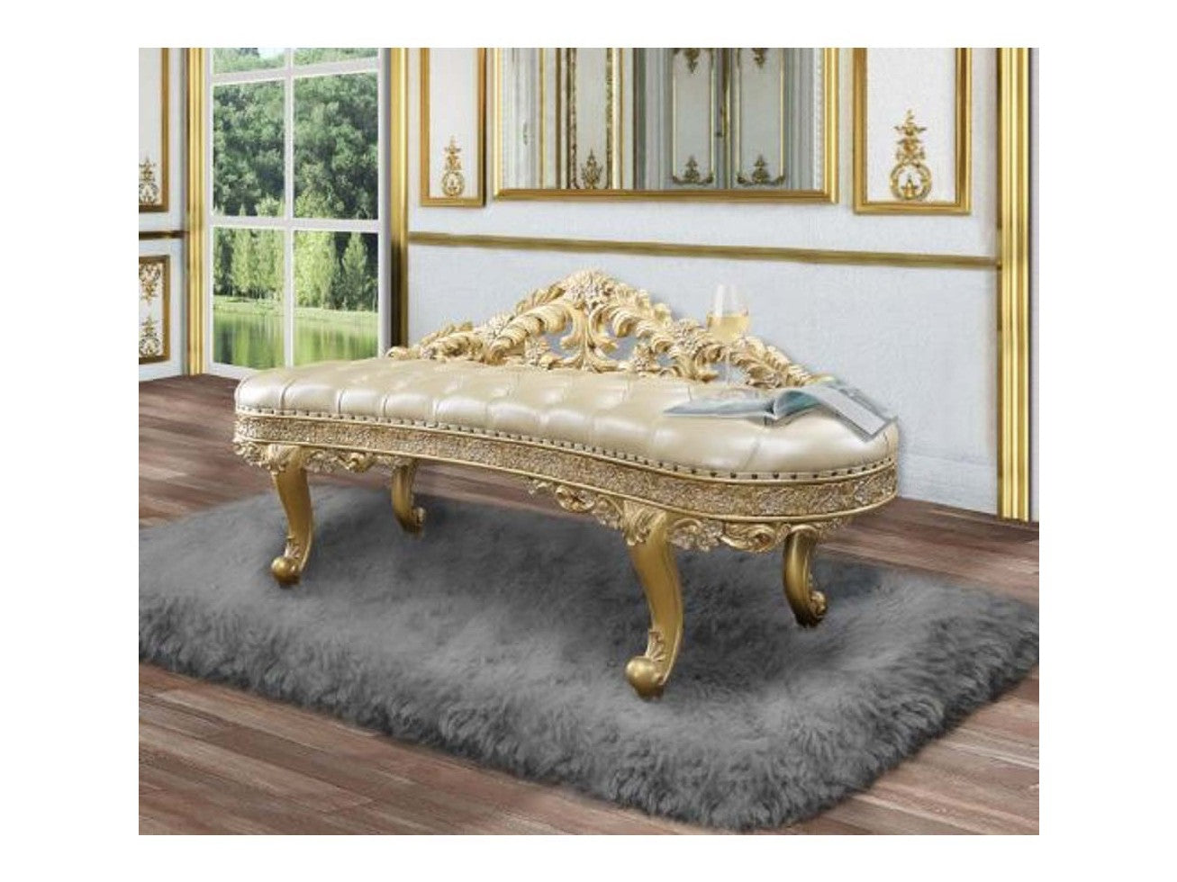 Cabriole Bench - Ornate Home